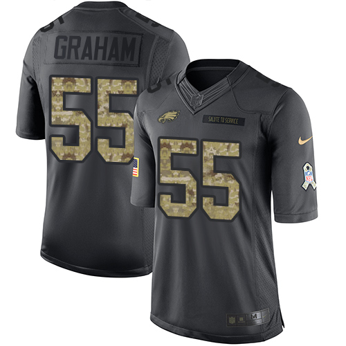 Nike Eagles #55 Brandon Graham Black Men's Stitched NFL Limited 2016 Salute To Service Jersey